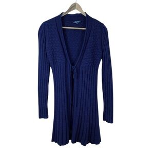 Elisabetta Collection Italian Wool Blue Cardigan Sweater Women's Size M